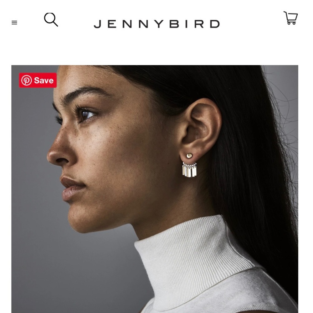 Jenny Bird Rays Ear Jacket Earrings two tone